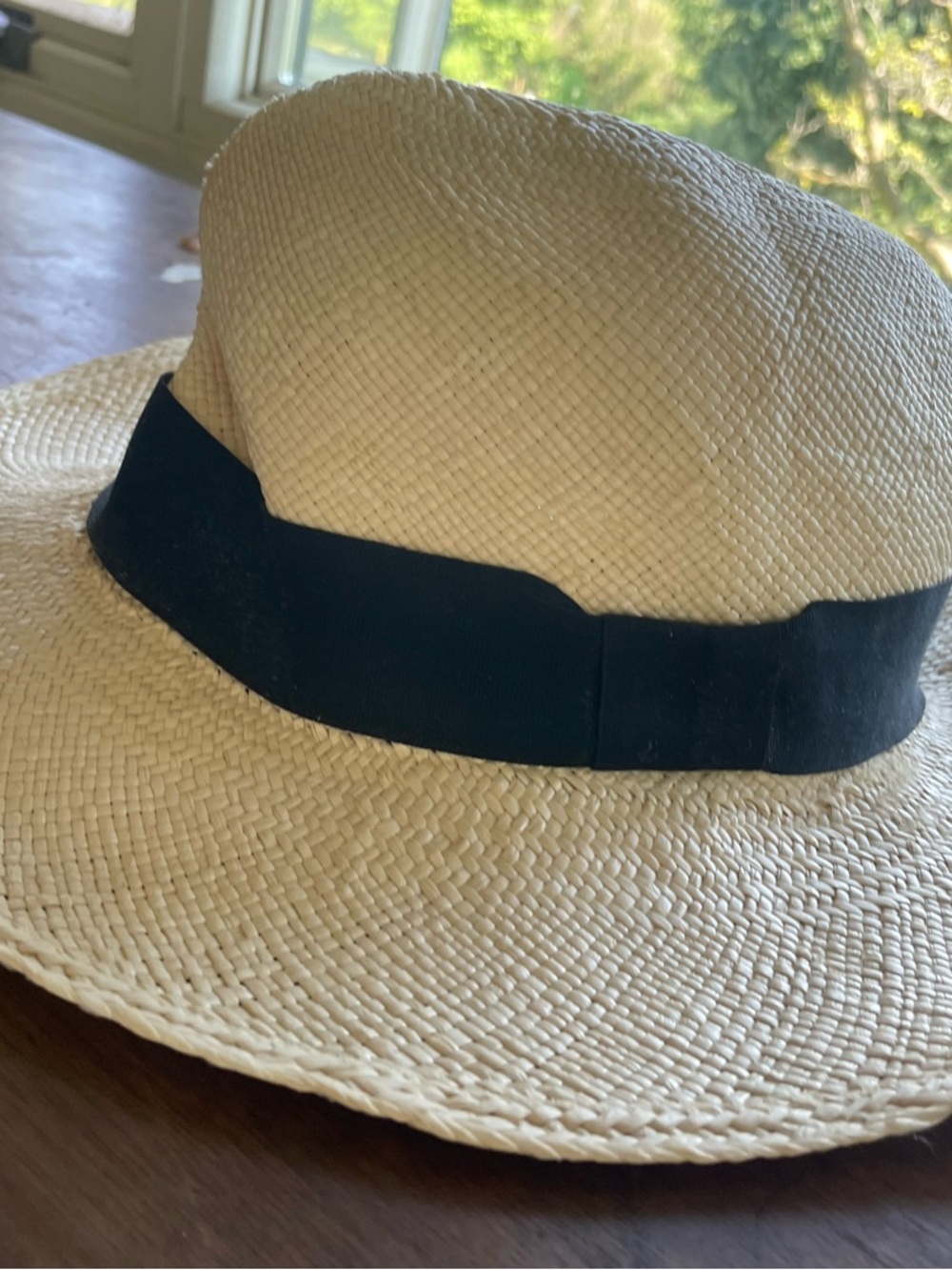 Distressed Vintage Panama Handwoven Hat Fedora - Picture 6 of 6